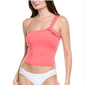 Vince Camuto Carmen Marc Valvo Swim Top In Pink Size L